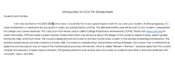 Preview of *Editable* CPM CC2 Parent Info Letter and Syllabus 