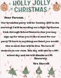 Editable PPT Groovy Christmas Party Letter
