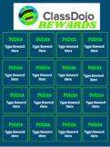 *Editable* Class Dojo Rewards List