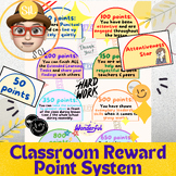 (Editable) Classroom Reward Point System | Chart and Cards