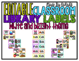 *Editable* Classroom Supply Labels {White & Bright Theme}