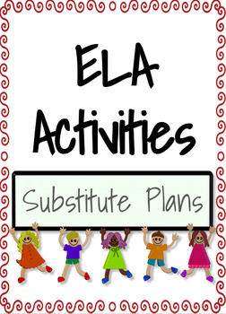 Preview of *Editable* ELA Sub Plans for Pre-K/Kindergarten/1st