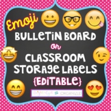 {Editable} 12 Emojis Bulletin Board Classroom Storage Labe