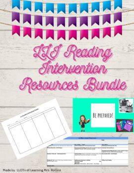 Preview of *Editable* LLI Intervention Resource Bundle