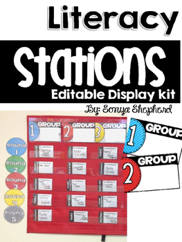 Preview of **Editable** Literacy Workstation Display Kit