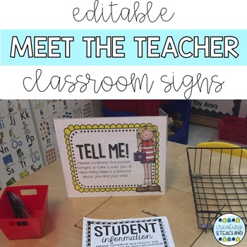 {Editable} Meet the Teacher Classroom Signs