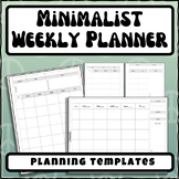*Editable* Minimalist Weekly Planner | Lesson Planner in M