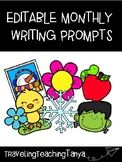 [Editable] Monthly Writing Prompts