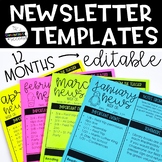 *Editable* Newsletter Templates - Monthly & Weekly Options!