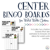 {Editable PDF & PPT} Word Work Center Bingo Boards