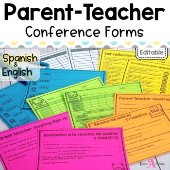 Preview of (Editable) Parent Teacher Conference Forms BUNDLE | In English & Spanish