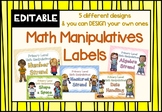 [Editable Printables] Math Manipulatives Labels/ Classroom