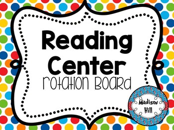 Preview of *Editable* Reading Center Rotation Digital Smart Board Display