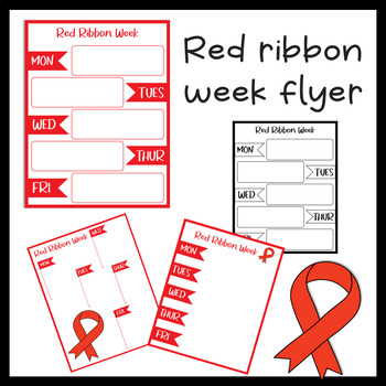 (Editable) Red Ribbon Week Flyer Template by Vivi a Creative Store