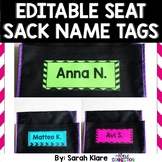 **Editable** Seat Sack Name Tags