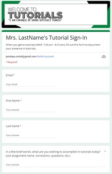 Preview of {Editable} Tutorial Sign-In