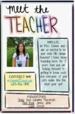 *Editable* Vibrant Meet the Teacher Flyer