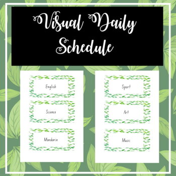 Preview of ~Editable~ Visual Daily Schedule (Leaf Theme)