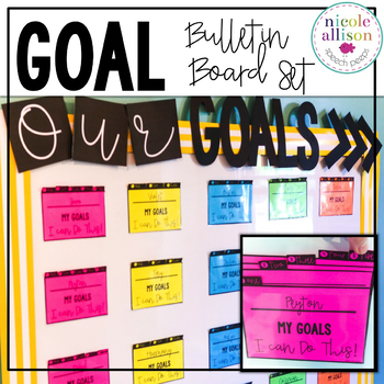 Editable Visual Goal Bulletin Board Set By Nicole Allison Tpt