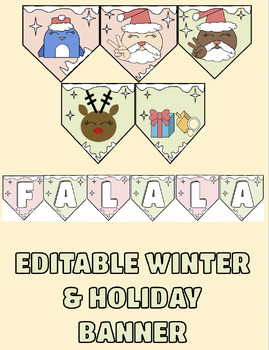 Preview of *Editable* Winter Holiday Banner