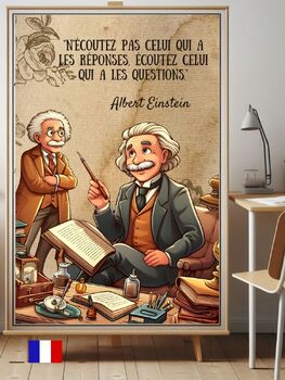 Preview of Affiche citation inspirante d'Albert Einstein