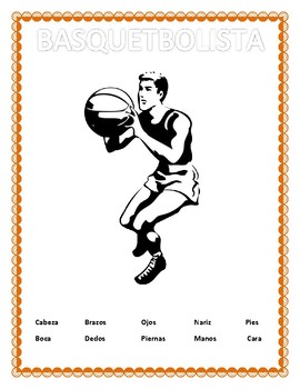 Preview of "El Basquetbolista"- La Ropa y El Cuerpo."Body Parts Spanish- March Madness