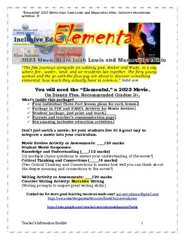Preview of “Elemental” 2023 Movie Review and Inclusive Educational Activities.