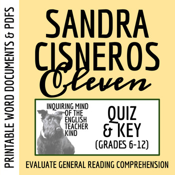 Preview of "Eleven" by Sandra Cisneros Quiz and Answer Key (Printable)
