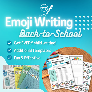 Preview of ☀️Emoji Back-to-School Printable Writing Activity- Short Power Paragraph