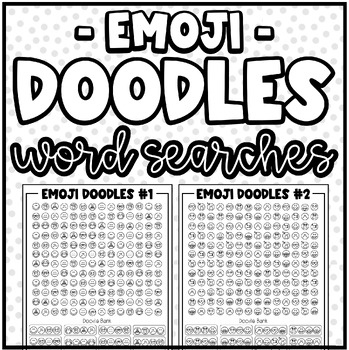 Preview of "Emoji" Doodle Word Searches | Fun Challenge, Early Finishers, Brain Break
