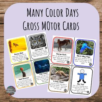 Preview of **Emotions** Many Color Days Gross Motor Cards // PreK, Kindergarten, 1st Grade