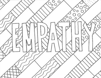 Preview of "Empathy" Character Coloring Page