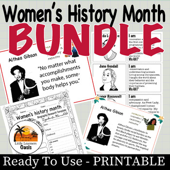 Preview of Empowering Women: History Month Super Bundle - Activities, Worksheets.