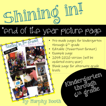 Preview of **End of the Year** Shining In! picture page