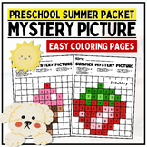 ❤️ End of year Mystery Picture Preschool Summer packet Col