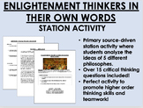 Enlightenment Thinkers in Their Own Words Station Activity
