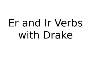 Preview of -Er and -Ir  Infinitive Verbs Spanish & English with DRAKE PowerPoint