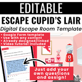 "Escape Cupid's Lair" Digital Escape Room Template | EDITABLE