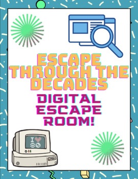 Preview of "Escape Through the Decades" DIGITAL ESCAPE ROOM for Community Buildling!