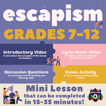 Preview of "Escapism" Mini Lesson for Grades 7-12