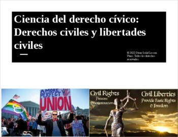 Preview of (Español) Civics: Civil Rights and Civil Liberties PowerPoint!