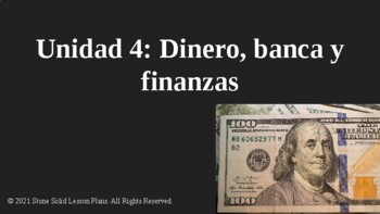 Preview of (Español) Money, Banking, and Finance PowerPoint