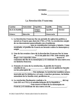 Quiz de historia worksheet