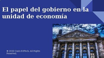 Preview of (Español) The Role of Government in the Economy PowerPoint in Spanish!