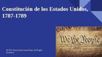 Preview of (Español) The United States Constitution PowerPoint!