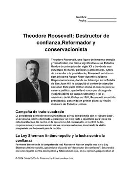 Preview of (Español) Theodore Roosevelt Worksheet