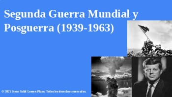 Preview of (Español) World War Two and the Postwar Era PowerPoint in Spanish