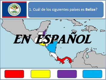 Preview of [Español] Powerpoint Game: Central American Geography