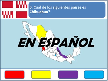 Preview of [Español] Powerpoint Game: Mexican Geography