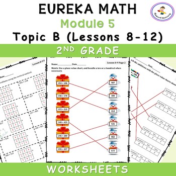 Preview of {Eureka Math-Engage NY}: Grade 2, Module 5 (Topic B Lessons 8-12) worksheets